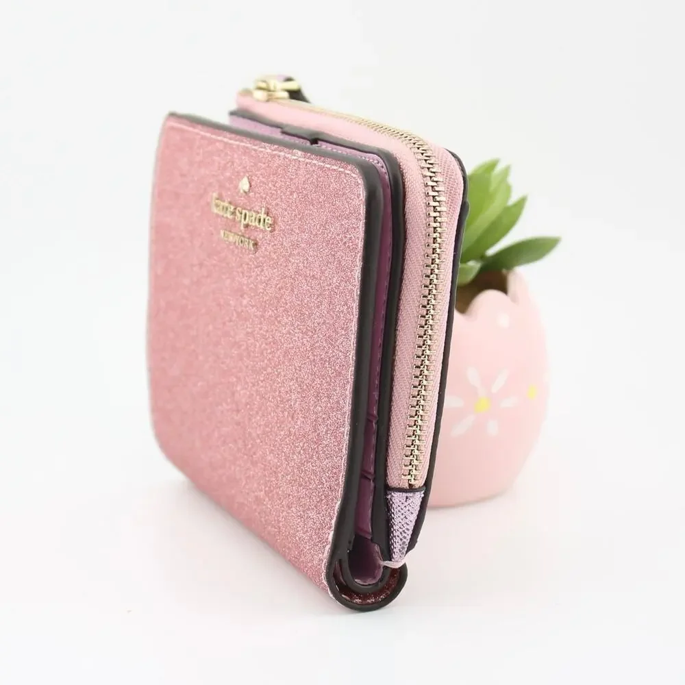 Kate Spade Glittery Pink Zip Wallet Pre-owned - Picture 3 of 7